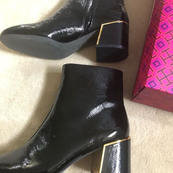 NIB Tory Burch Juliana Bootie Black Patent 8.5 - Picture 6 of 8
